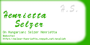 henrietta selzer business card